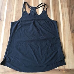 Athleta black racer tank- XL